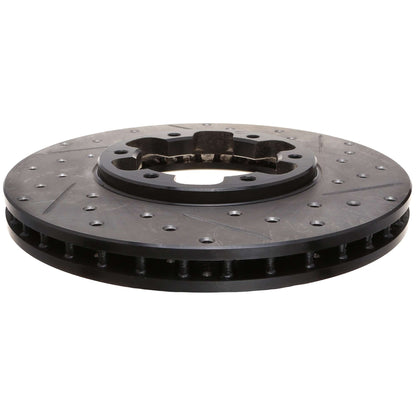 StopTech Sport Drilled/Slotted Brake Rotor; Front Left