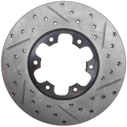 StopTech Sport Drilled/Slotted Brake Rotor; Front Left