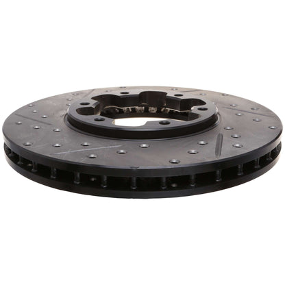 StopTech Sport Drilled/Slotted Brake Rotor; Front Right