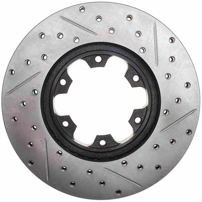 StopTech Sport Drilled/Slotted Brake Rotor; Front Right