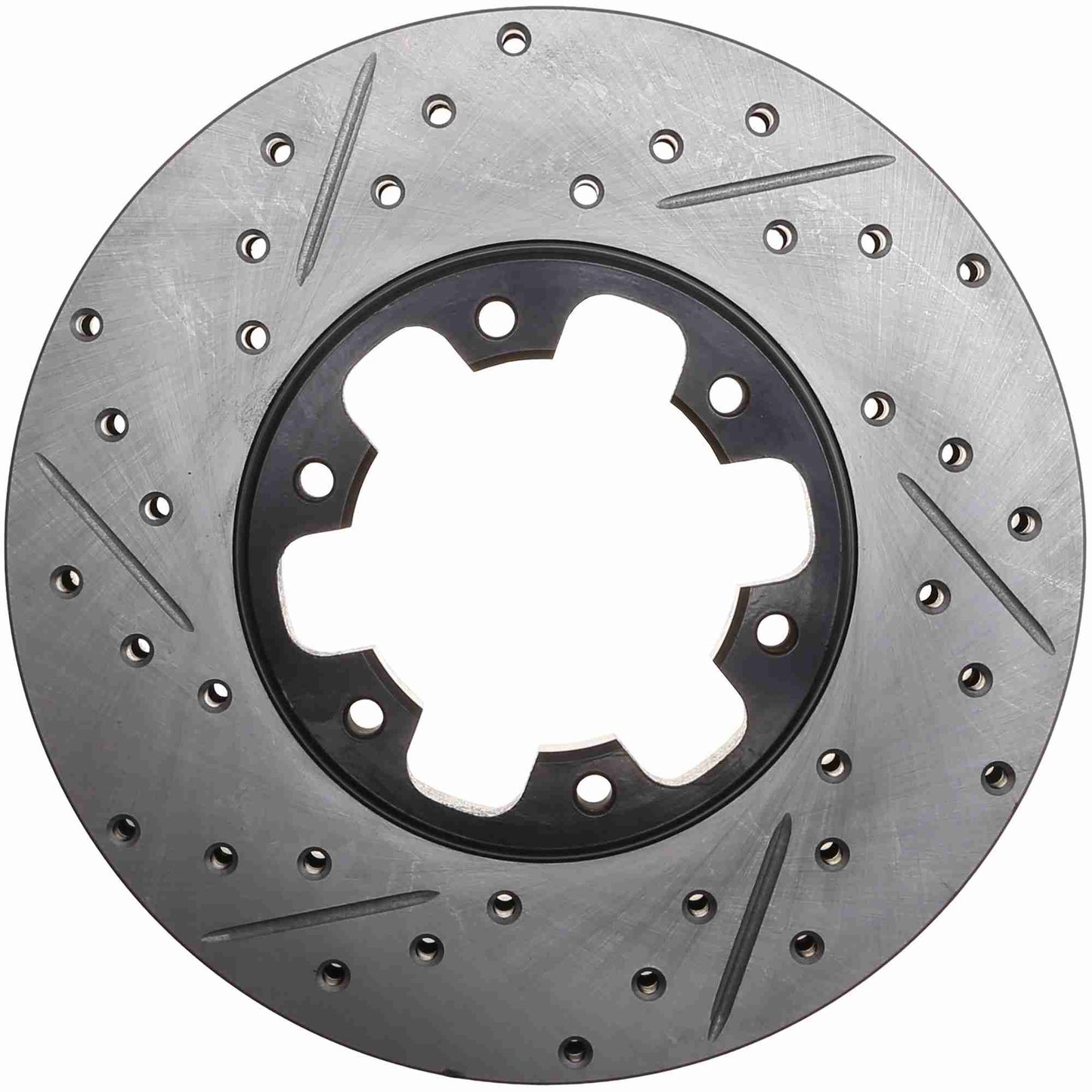StopTech Sport Drilled/Slotted Brake Rotor; Front Right