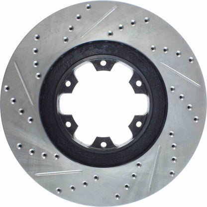 StopTech Sport Drilled/Slotted Brake Rotor; Front Left