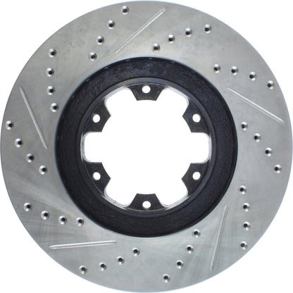 StopTech Sport Drilled/Slotted Brake Rotor; Front Left