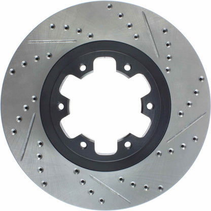 StopTech Sport Drilled/Slotted Brake Rotor; Front Left