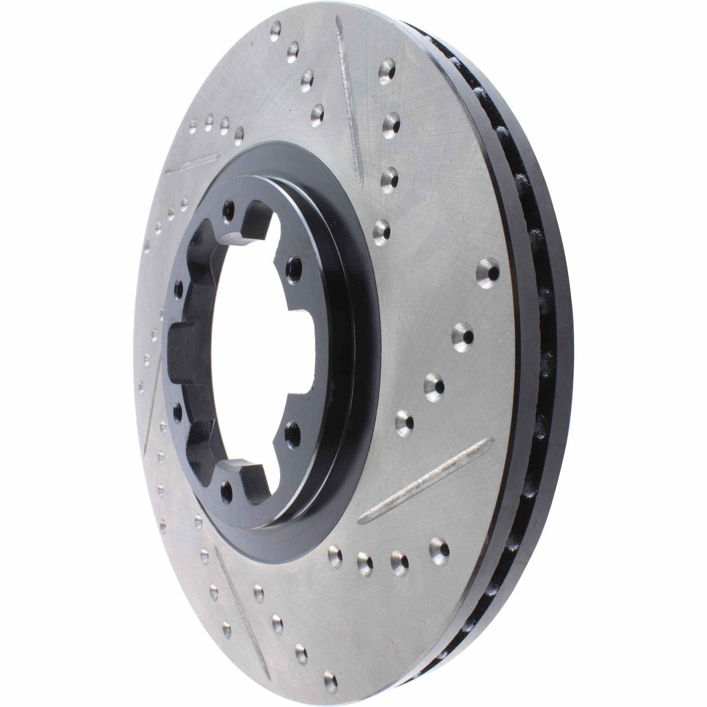 StopTech Sport Drilled/Slotted Brake Rotor; Front Left