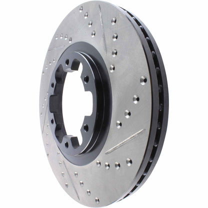 StopTech Sport Drilled/Slotted Brake Rotor; Front Left