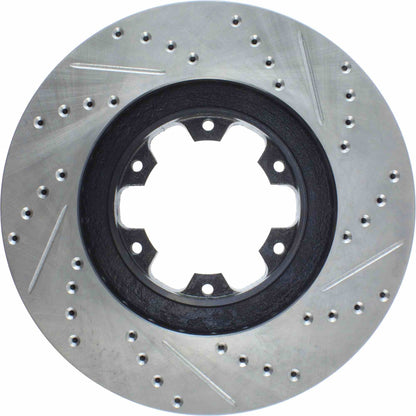 StopTech Sport Drilled/Slotted Brake Rotor; Front Right