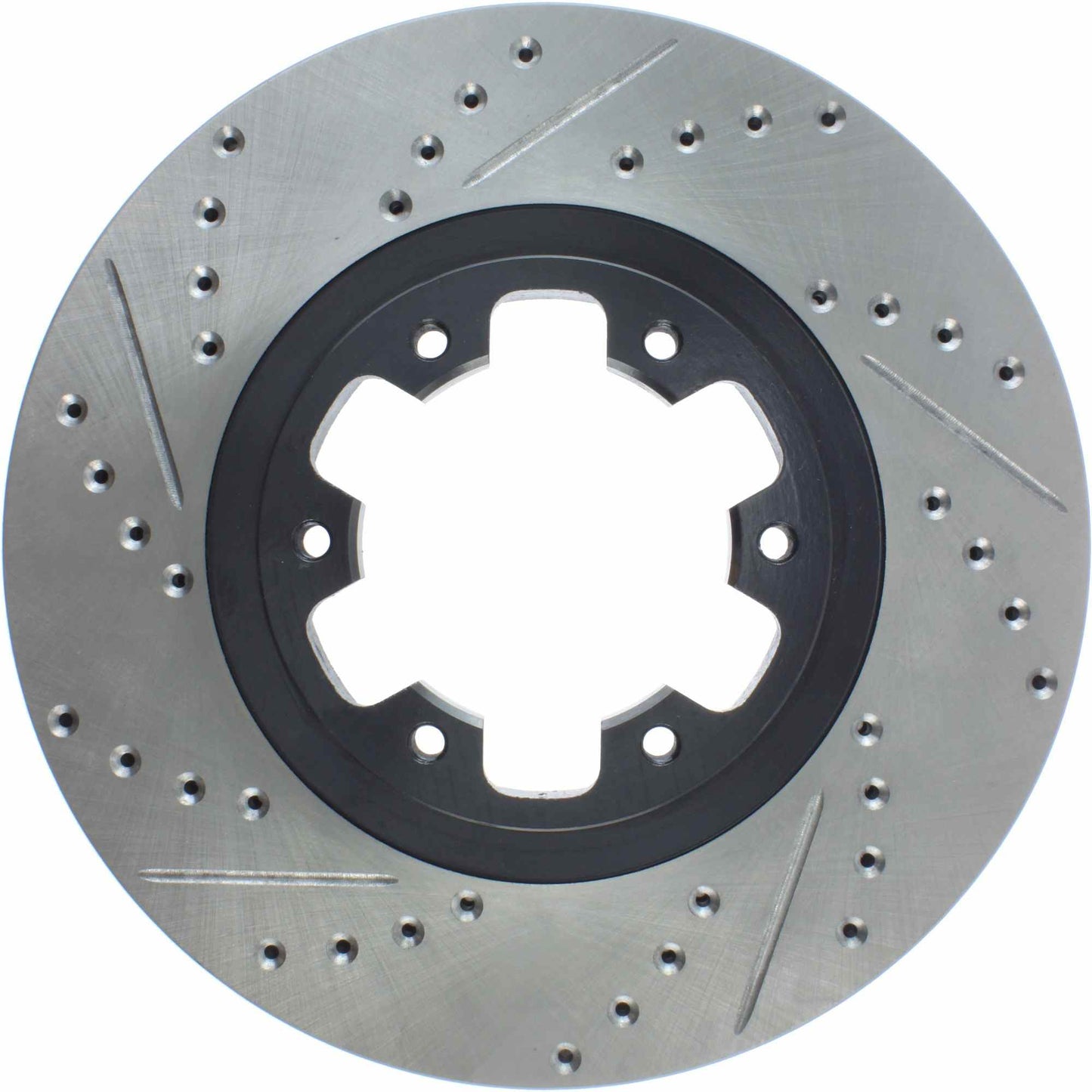 StopTech Sport Drilled/Slotted Brake Rotor; Front Right