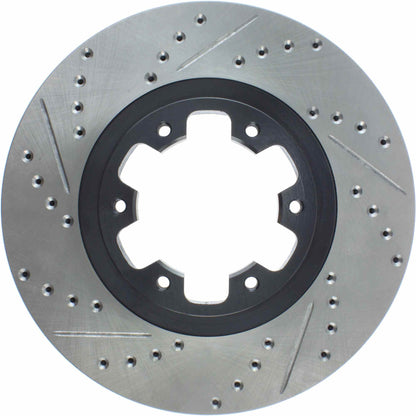 StopTech Sport Drilled/Slotted Brake Rotor; Front Right