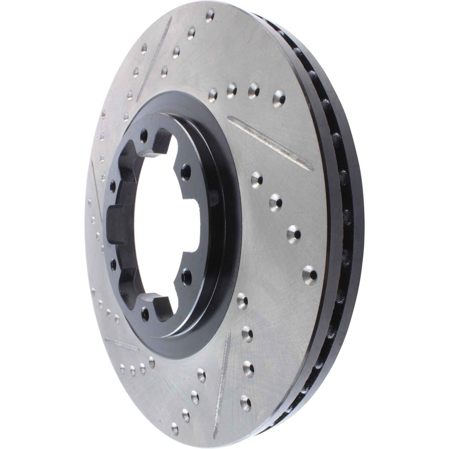 StopTech Sport Drilled/Slotted Brake Rotor; Front Right