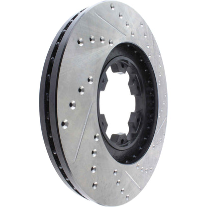 StopTech Sport Drilled/Slotted Brake Rotor; Front Right