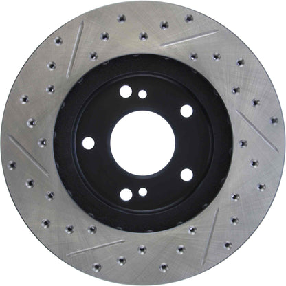 StopTech Sport Drilled/Slotted Brake Rotor; Front Left
