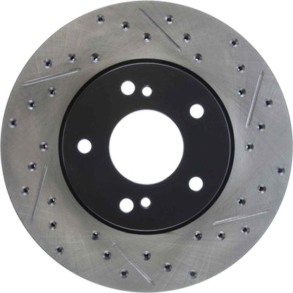 StopTech Sport Drilled/Slotted Brake Rotor; Front Left