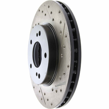 StopTech Sport Drilled/Slotted Brake Rotor; Front Left