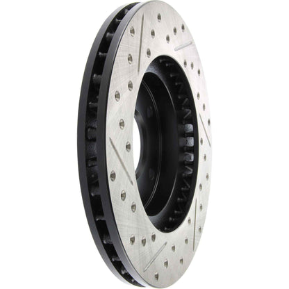 StopTech Sport Drilled/Slotted Brake Rotor; Front Left