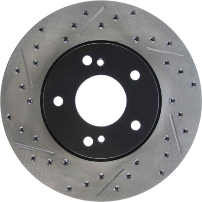 StopTech Sport Drilled/Slotted Brake Rotor; Front Right
