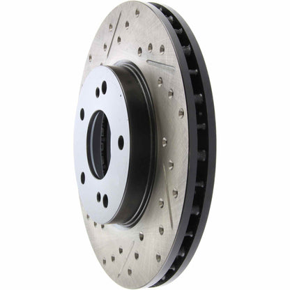 StopTech Sport Drilled/Slotted Brake Rotor; Front Right