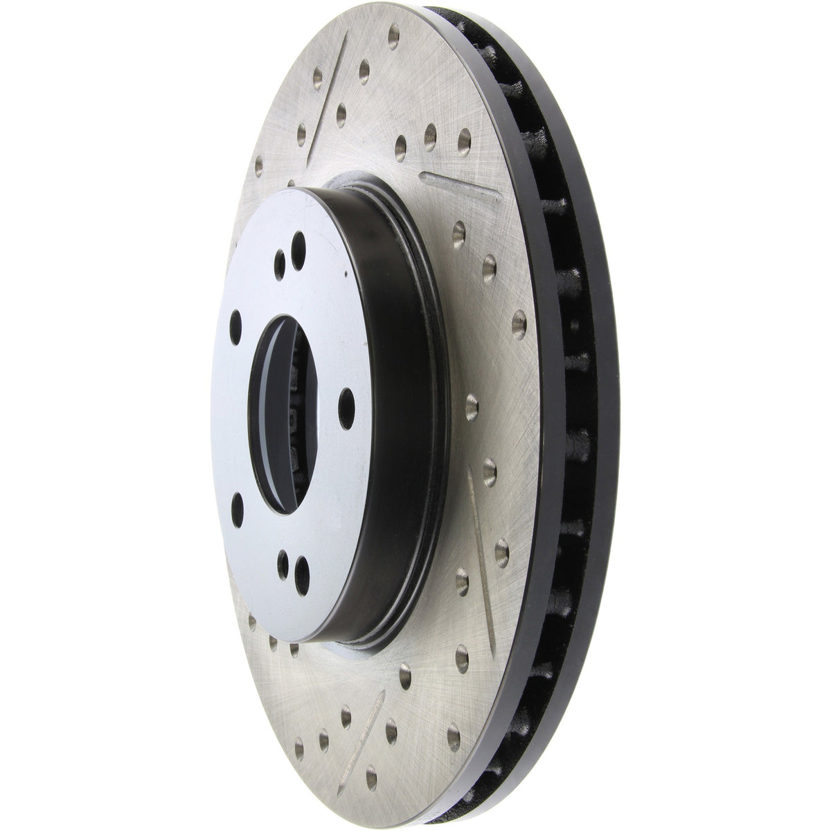 StopTech Sport Drilled/Slotted Brake Rotor; Front Right