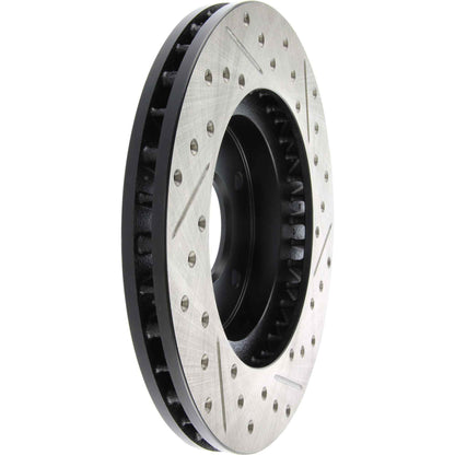 StopTech Sport Drilled/Slotted Brake Rotor; Front Right
