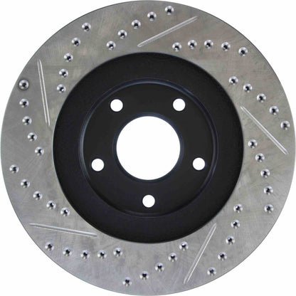 StopTech Sport Drilled/Slotted Brake Rotor; Front Left