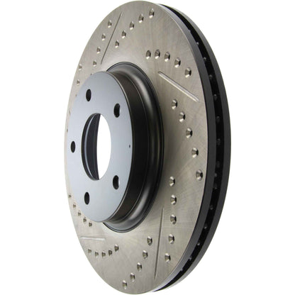 StopTech Sport Drilled/Slotted Brake Rotor; Front Right