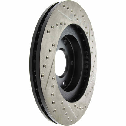 StopTech Sport Drilled/Slotted Brake Rotor; Front Right