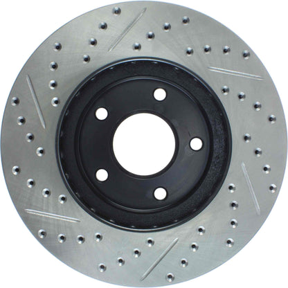 StopTech Sport Drilled/Slotted Brake Rotor; Front Left
