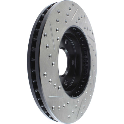 StopTech Sport Drilled/Slotted Brake Rotor; Front Left