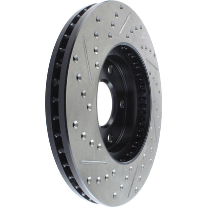 StopTech Sport Drilled/Slotted Brake Rotor; Front Left