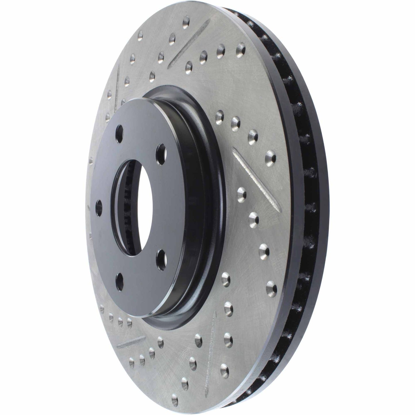 StopTech Sport Drilled/Slotted Brake Rotor; Front Right