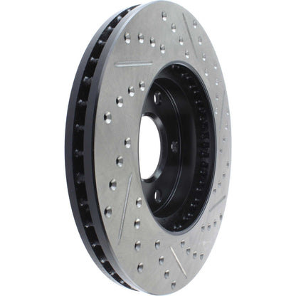 StopTech Sport Drilled/Slotted Brake Rotor; Front Right