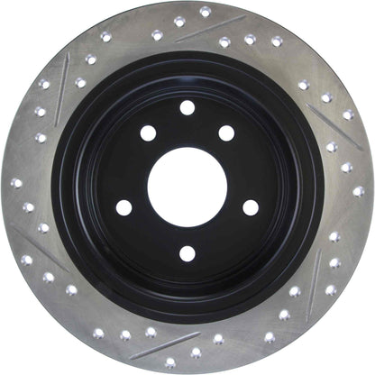 StopTech Sport Drilled/Slotted Brake Rotor; Rear Left