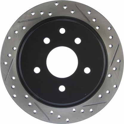 StopTech Sport Drilled/Slotted Brake Rotor; Rear Left