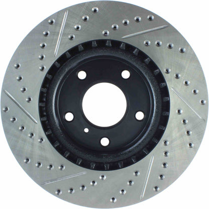 StopTech Sport Drilled/Slotted Brake Rotor; Front Left