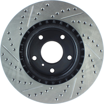 StopTech Sport Drilled/Slotted Brake Rotor; Front Left