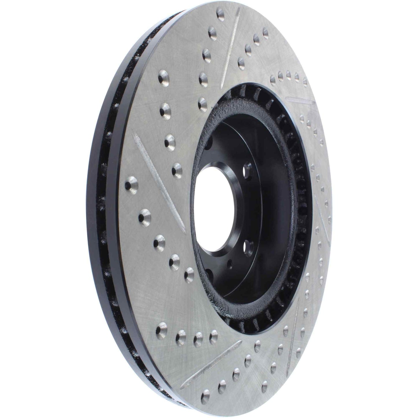 StopTech Sport Drilled/Slotted Brake Rotor; Front Left