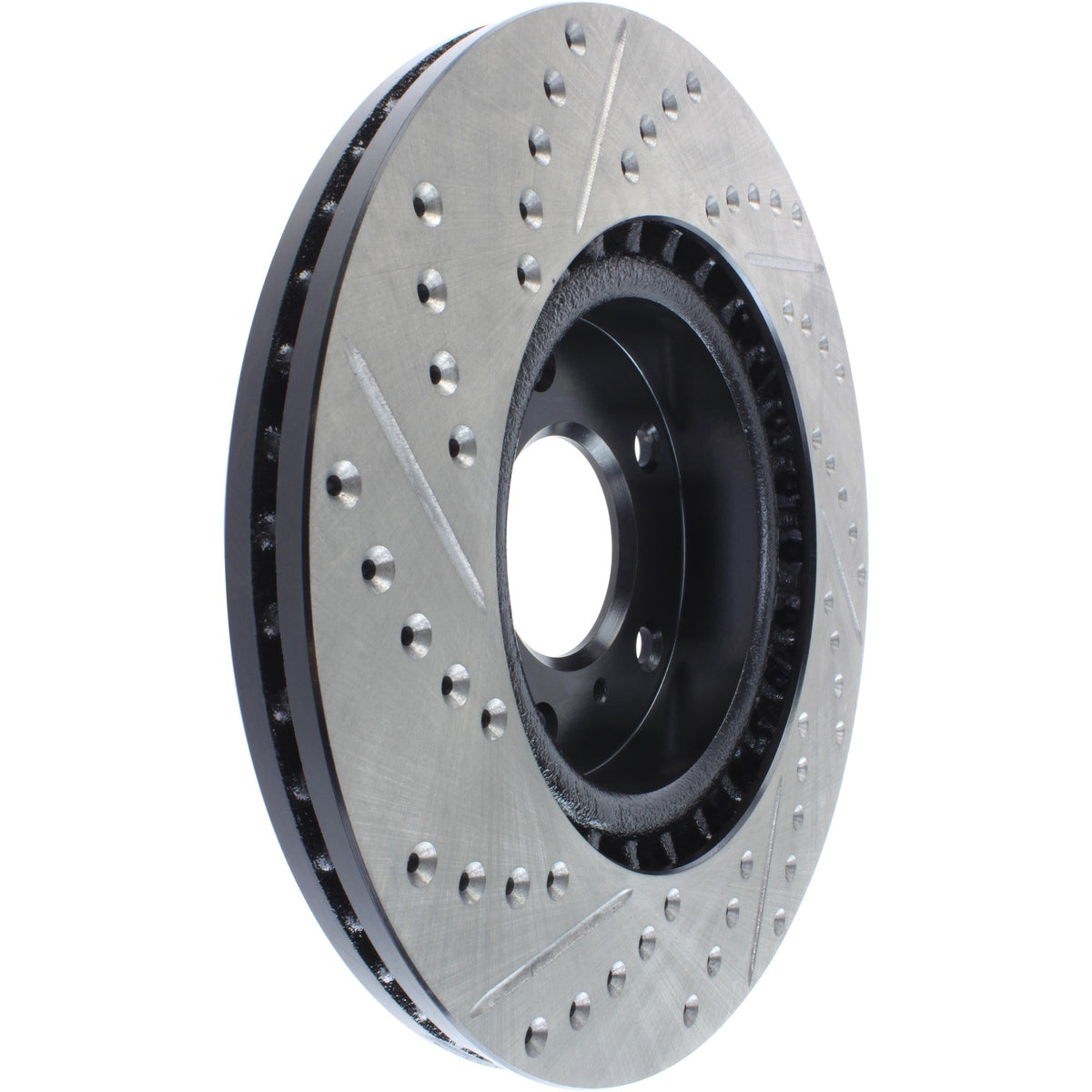 StopTech Sport Drilled/Slotted Brake Rotor; Front Left
