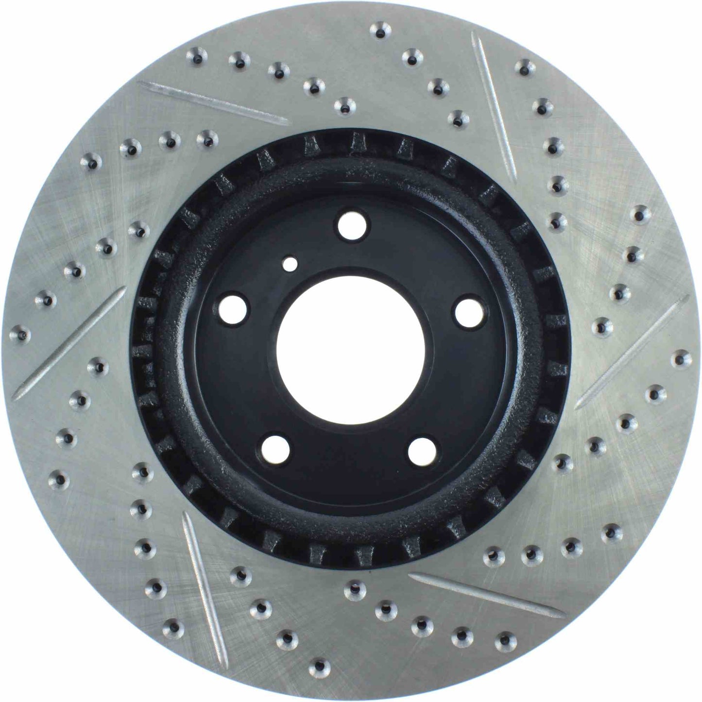 StopTech Sport Drilled/Slotted Brake Rotor; Front Right