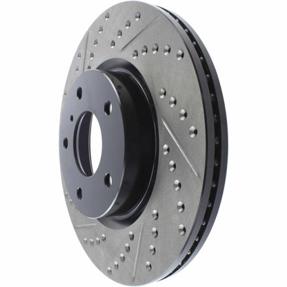 StopTech Sport Drilled/Slotted Brake Rotor; Front Right