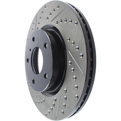 StopTech Sport Drilled/Slotted Brake Rotor; Front Right