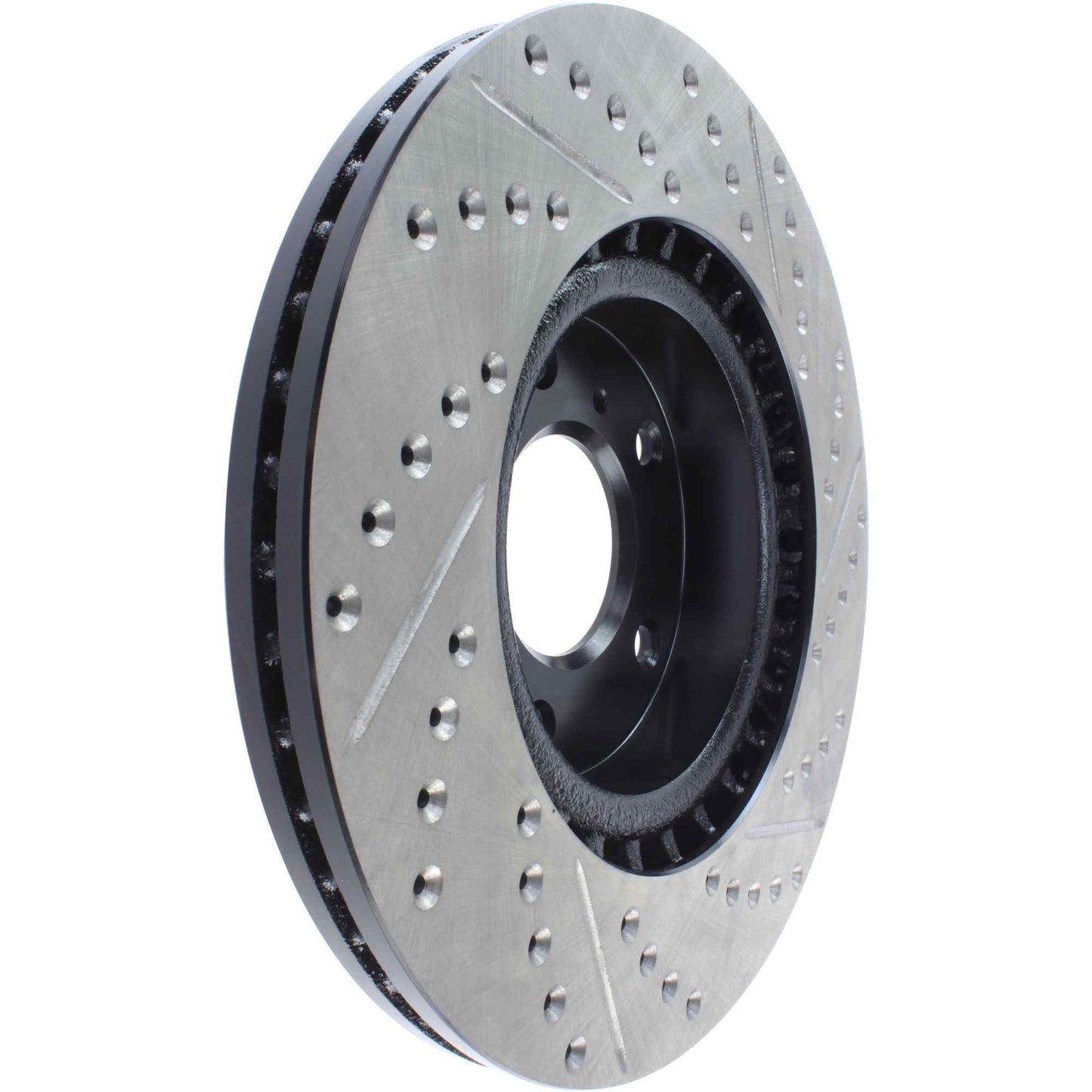 StopTech Sport Drilled/Slotted Brake Rotor; Front Right