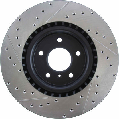 StopTech 03-04 Infiniti G35/03-08 NIssan 350z Cryo Slotted & Drilled Front Left Rotor (w/Brembo) 127.42076CL