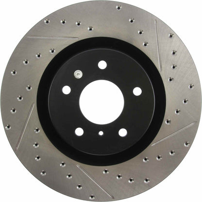 StopTech 03-04 Infiniti G35/03-08 NIssan 350z Cryo Slotted & Drilled Front Left Rotor (w/Brembo) 127.42076CL