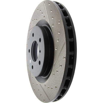 StopTech 03-04 Infiniti G35/03-08 NIssan 350z Cryo Slotted & Drilled Front Left Rotor (w/Brembo) 127.42076CL