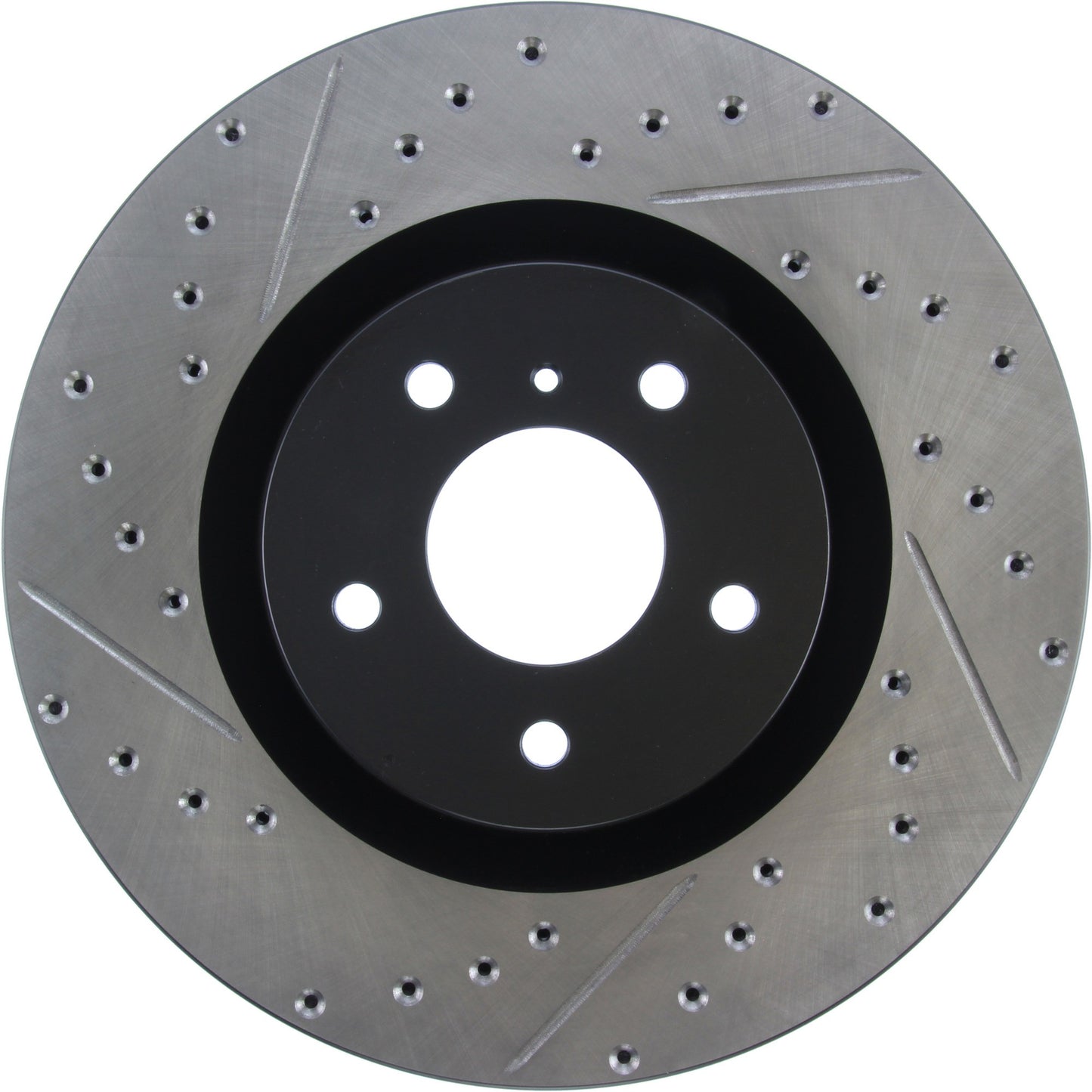 StopTech 03-04 Infiniti G35/03-08 Nissan 350Z Cryo Slotted & Drilled Front Right Rotor (w/Brembo) 127.42076CR