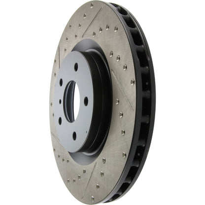 StopTech 03-04 Infiniti G35/03-08 Nissan 350Z Cryo Slotted & Drilled Front Right Rotor (w/Brembo) 127.42076CR