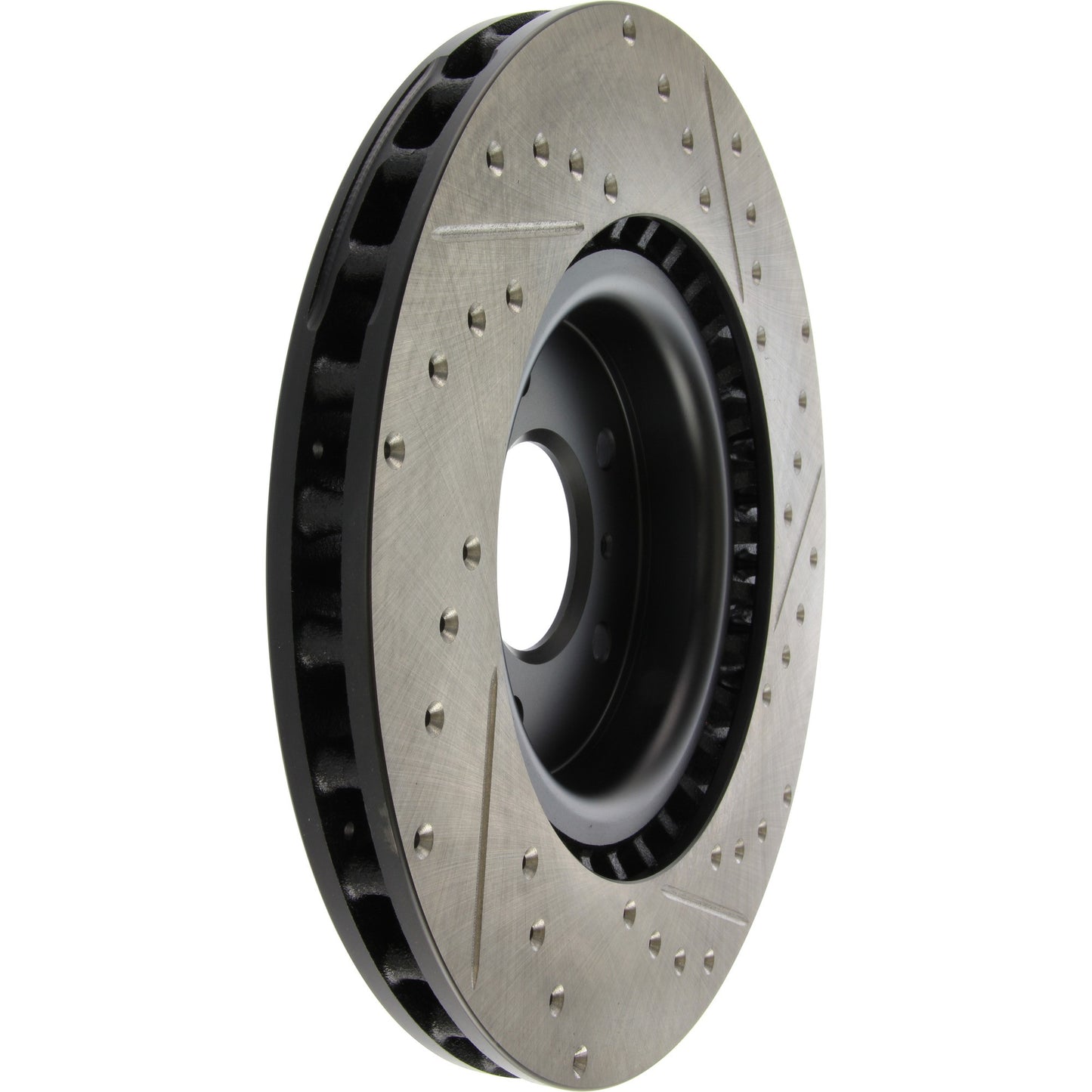 StopTech 03-04 Infiniti G35/03-08 Nissan 350Z Cryo Slotted & Drilled Front Right Rotor (w/Brembo) 127.42076CR