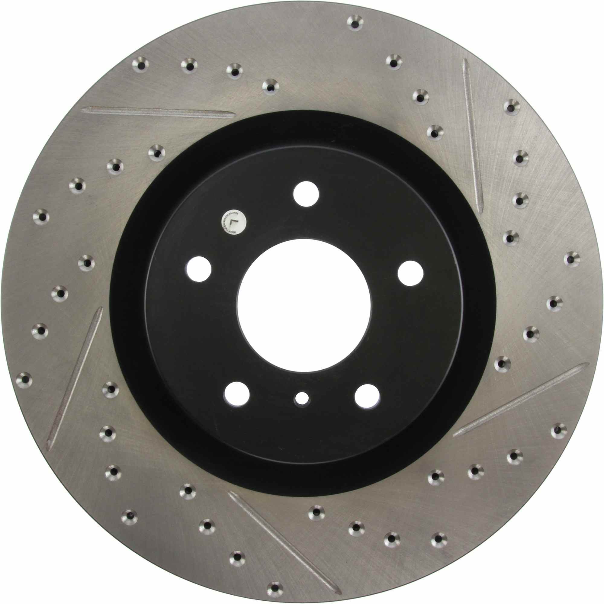 StopTech Sport Drilled/Slotted Brake Rotor; Front Left