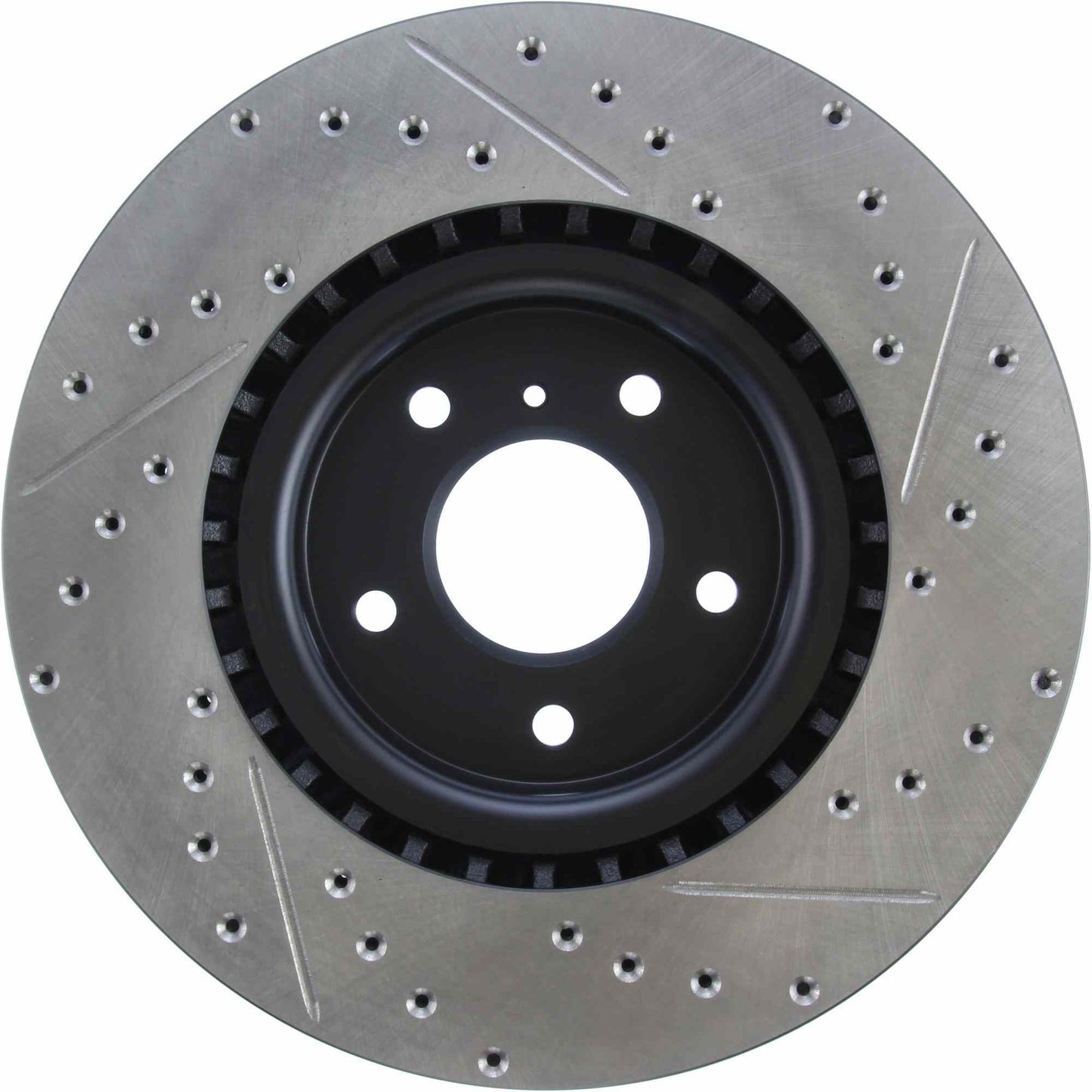 StopTech Sport Drilled/Slotted Brake Rotor; Front Right