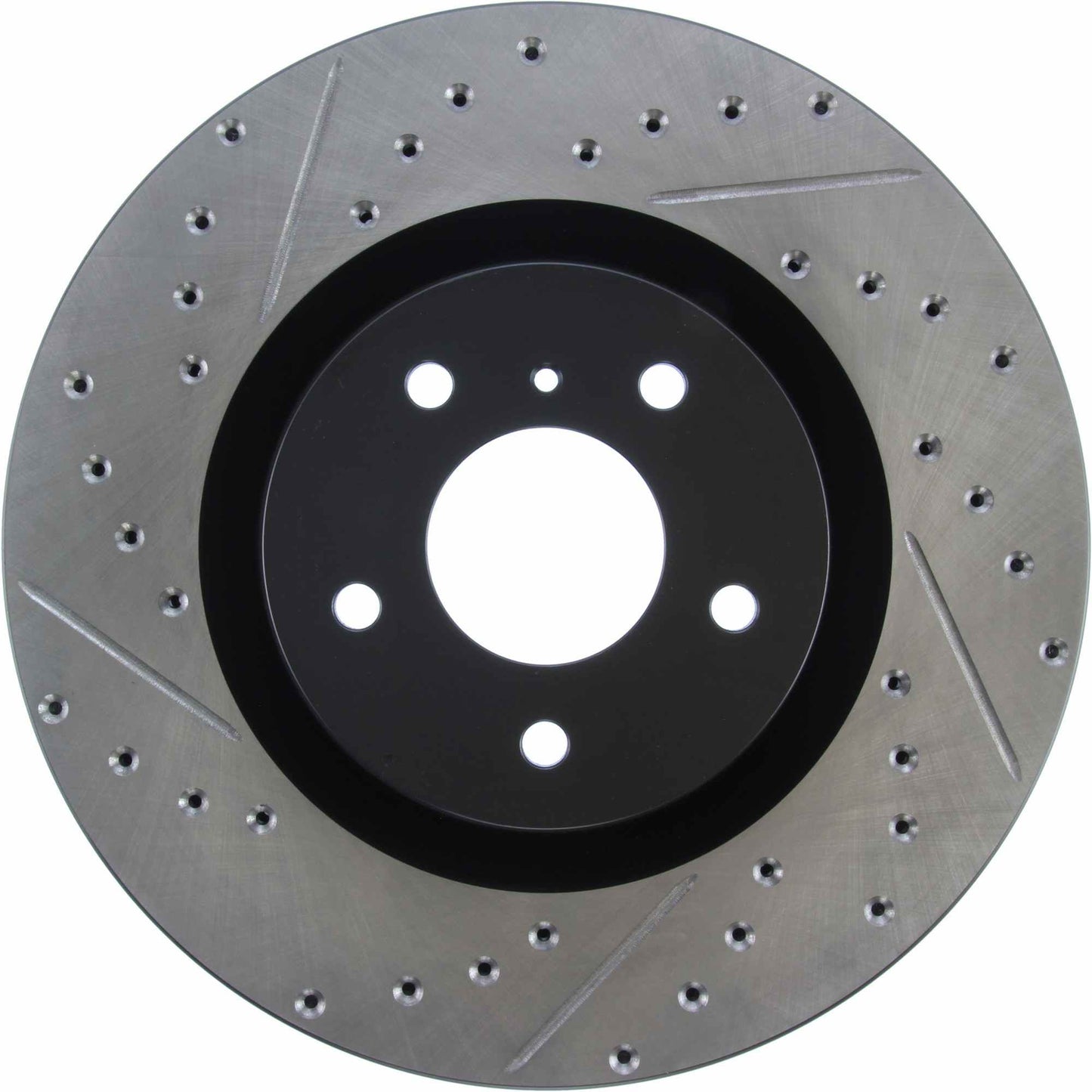 StopTech Sport Drilled/Slotted Brake Rotor; Front Right